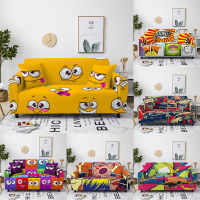 Cartoon Elastic Sofa Cover for Living Room Sectional Armchair All Inclusive Stretch Couch Cover Nonslip Slipcover 1234 Seater