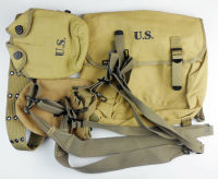 WW2 US LOAD CARRYING EQUIPMENT WWII US M1936 FIELD PACK BAG BELT STRAP COVER MILITARY WAR REENACTMENTS