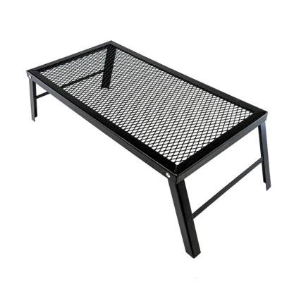 Lehome โต๊ะเหล็กแคมป์ปิ้งพับสีดำ น้ำหนักเบา แข็งแรงทนทาน วางของร้อนได้ ขนาด 67x30x20 cm HO-01-00266