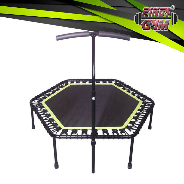 Fitness Exercise Trampoline W/bar handle 3 levels height adjustable