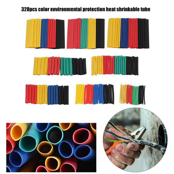 530/328pcs Heat Shrink Wrapping Kit Electrical Connection Wire Cable
