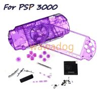 1ชุดสำหรับ PSP3000 PSP 3000ปลอกหุ้มคอนโซลเกมเปลี่ยนสีใสมีปุ่ม