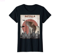 Cotton (สต็อกเพียงพอ) Men T-Shirt Fashion Summer The New Fashion Ratzilla Funny Rat T-Shirt Cute Japanese Mouse Lovers Gift Cool Shirt Teesคุณภาพสูง size:S-5XL