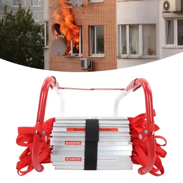 300cm Fire Ladder, Safety Rope Ladder with Hook for Kids and