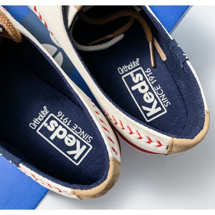 รองเท้าผ้าใบลายเบสบอล-keds-champion-pennant-off-white