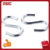 MSRC 2pcs เหล็กชุบสังกะสี ตะขอ S สำหรับงานหนัก ความจุแบริ่ง: 300 (กก.) 70มม./2.75in เปลญวน2.75in พร้อมตะขอรูปตัว S ป้องกันสนิมและสนิม ตะขอรูปตัว S โรงรถในโรงรถ