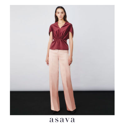 [asava pf22] Classic High-rise straight leg pants กางเกงผู้หญิง อาซาว่า ขายาว ทรงตรง