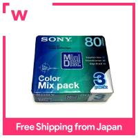 SONY MiniDisc 80 Min MD 3แผ่นความหนาแน่นสูง3MDW80CRLGB เก็บสี