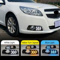 2PCS Car Styling LED DRL Daytime Running Light For Chevrolet Malibu 2011 2012 2013 2014 2015 with Fog Lamp hole Turning light