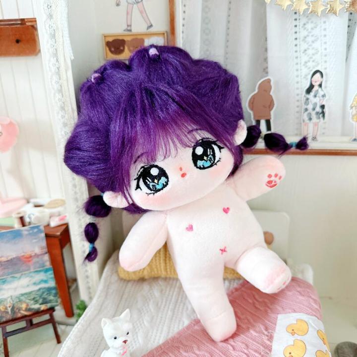 20cm Have a bone Cute Doll Purple Hair Blue Black Eyes Doll Jennie ...