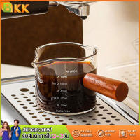 แก้วตวง แก้วตวงชงกาแฟ แก้วตวงสองปาก แก้วช็อต แก้วชงกาแฟ Espresso Shot ด้ามจับไม้ ขนาด 75ml