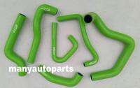 FOR KAWASAKI NINJA ZX6R HI-PERF SILICONE RADIATOR COOLANT HOSE KIT GREEN 2007-2008 07 08 GREEN