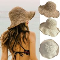 Summer Elegant Casual Fashion Ladies Foldable Wide Brim Floppy Sun Hats Women Holiday Straw Beach Hats