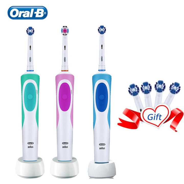 Oral B D12 Vitality Electric Toothbrush Rechargeable Rotating Type  Waterproof Brush with 2 Mins Timer Teeth Whitening Deep Clean