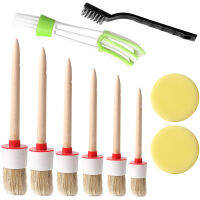 12Pcs Car Detailing Brush Kit Boar Hair Vehicle Auto Inner for Wheel Clean Set Cleaning Tools Detailing Dashboard Accessories