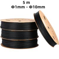 2:1 สีดำเส้นผ่านศูนย์กลางความร้อนหด Heatshrink ท่อ Sleeving Wrap ลวดขาย DIY Connector Repair 1/1. 5/2/2.5/3/3.5/5/6/8/10 มม.-hjgytyuuiytt