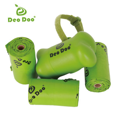 DeoDoo Handle Dog Poop กระเป๋า Dispenser Sakura Scented Doggie Waste Poo กระเป๋าผู้ถือเป็นมิตรกับสิ่งแวดล้อมสำหรับแมว Little Liners