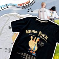 เสื้อเลือกตั้ง พร้อมส่ง เสื้อยืดสไตล์มินิมอล พิมพ์ลาย "เป็ดRetro "S-5XL