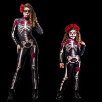 Halloween costumes for women Adult Kids Scary Ghost Skull Devil Costume Women Girl Halloween Skeleton Carnival Jumpsuit Cosplay Clothes Party Day of The Dead
