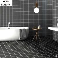 ♧ Bathroom waterproof wear-resistant self-adhesive stickers wallpaper toilet floor tiles floor stickers wall paper tile stickers