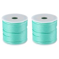 12 Meters/Roll 2.5mm Round Waxed Thread Necklace Rope Leather Cord Thread for Jewelry Making Accessories-2Pcs