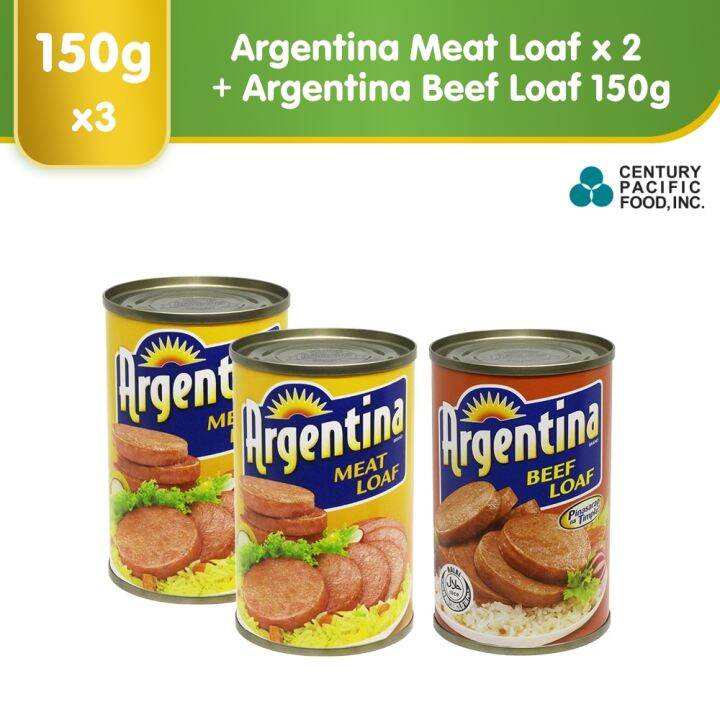 Argentina Meat Loaf x 2 + Argentina Beef Loaf 150g Lazada PH