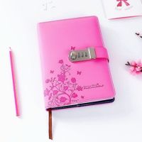 Password couple with lock office diary thickened Japanese and Korean hand ledger student notepad stationery notebook