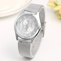 CH Luxury Brand Fashion Silver Casual Quartz Watch Women Metal Mesh Stainless Steel Dress Watch Clock Montre femme reloj mujer