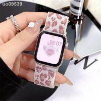 ็อตพิมพ์ลายเสือดาวสายผ้าไนลอนน่ารักเซ็กซี่สำหรับสายคาด Apple Watch 41มม. 40มม. 38มม. 45 49สร้อยข้อมือเด็กผู้หญิงสำหรับ Iwatch 8 7 6 5 4 3 SE