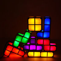 ZK20 DIY Tetris Puzzle Light Stackable LED Night Light Constructible Block Desk Lamp 7 Colors Novelty Toy Children s Gift