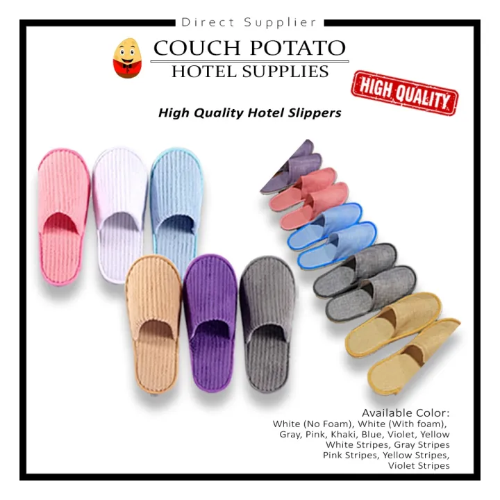 Hotel Quality Slippers Cotton Slippers [Avail for customize] Spa indoor