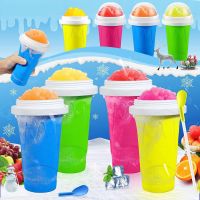 Smoothie Cup Summer Squeeze Homemade Juice Water Pinch Slushy Cup Crushed Ice Shaker Cup Quick-Frozen Cooling Magic Ice Cream