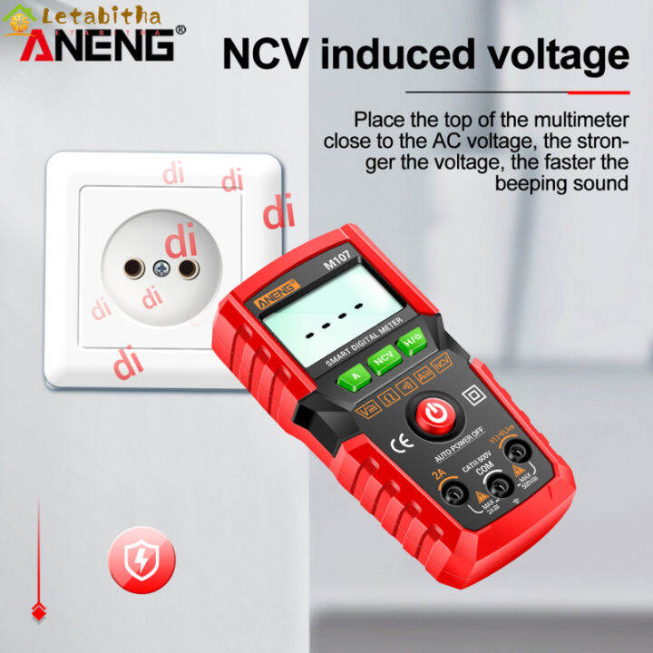 กระเป๋ามัลติมิเตอร์แบบดิจิทัล0-500v-0-2a-4000นับแอลซีดีแบ็คไลท์ความแม่นยำสูงเครื่องทดสอบแรงดันไฟฟ้าล่าสุด