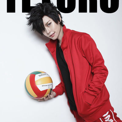 Haikyuu!! Volleyball Tetsurou Kuroo Tetsuro Short Black Synthetic Hair Styled Heat Resistant Cosplay Anime Wig