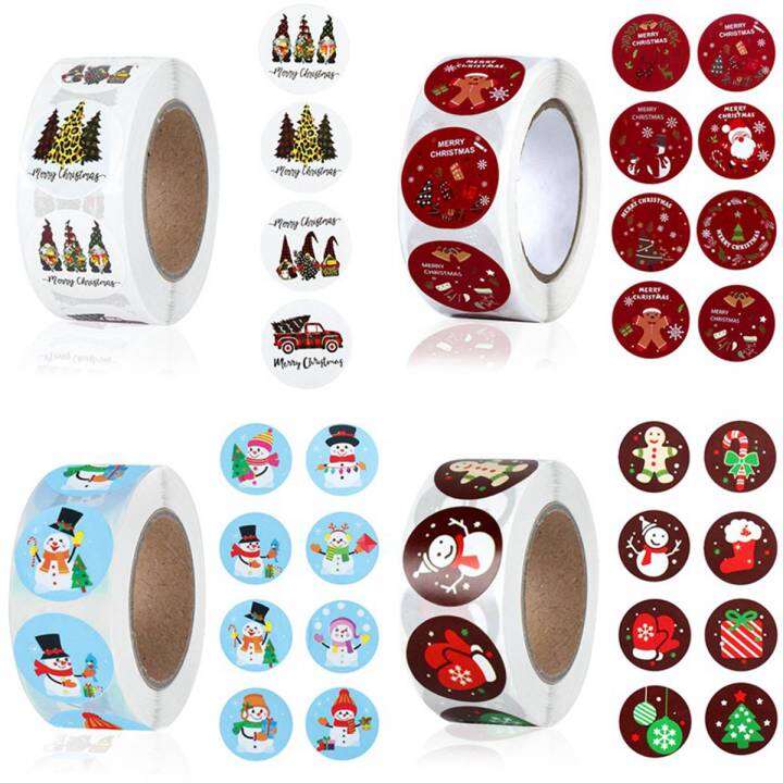 500pcs Christmas Candy Bags Box Sticker Gift Bag Sealing Sticker Thank ...