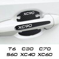 8PCS Car Door Handle Stickers For Volvo XC90 XC60 C30 T6 S60 C70 XC40 V40 XC70 V70 V60 V50 S80 S40 AWD V90 S90 Car Accessories