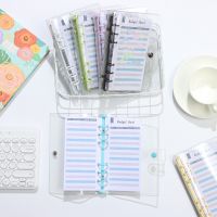 A5 A6 Transparent PVC Loose-Leaf Notebook Cover Folder Macaron Color 6 Ring Binder Diary Journal Planner School Stationery