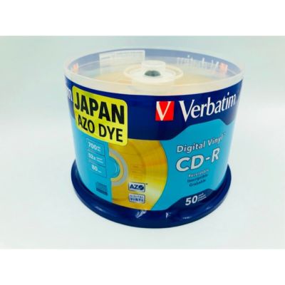 Verbatim JAPAN AZO DYE แผ่นสีทอง CD-R 52X 700MB.(Pack.50)