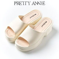 Pretty Annie รองเท้า ผู้หญิง รองเท้าแตะ รองเท้า แตะหญิง รองเท้าส้นตึกเกาหลี 0415