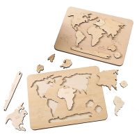 Montessori Map Puzzles Wooden Toys For Kids Teaching Aids Cognitive Jigsaw Educational Learning Toys Preschool Brain Training Wooden Toys