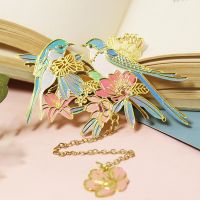 +【； Chinese Style Bookmark Brass Art Culture Book Clip Teachersday Pendant Gift Stationery Delicate Fresh Brass Bookmark Pendant