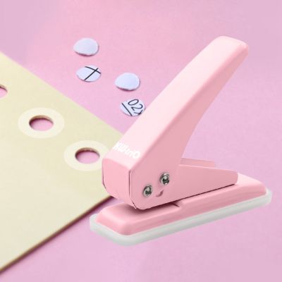 【CW】 6mm Paper Hole Punch Multifunctional Metal Puncher Effort Saving Bottom Anti slip for Stationery Cardstock