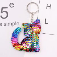 1PCS Dolphin Star Unicorn animal Keychain Glitter Pompom Sequins Key Chain Gifts for Women  Car Bag Accessories Key Ring Jewelry Key Chains