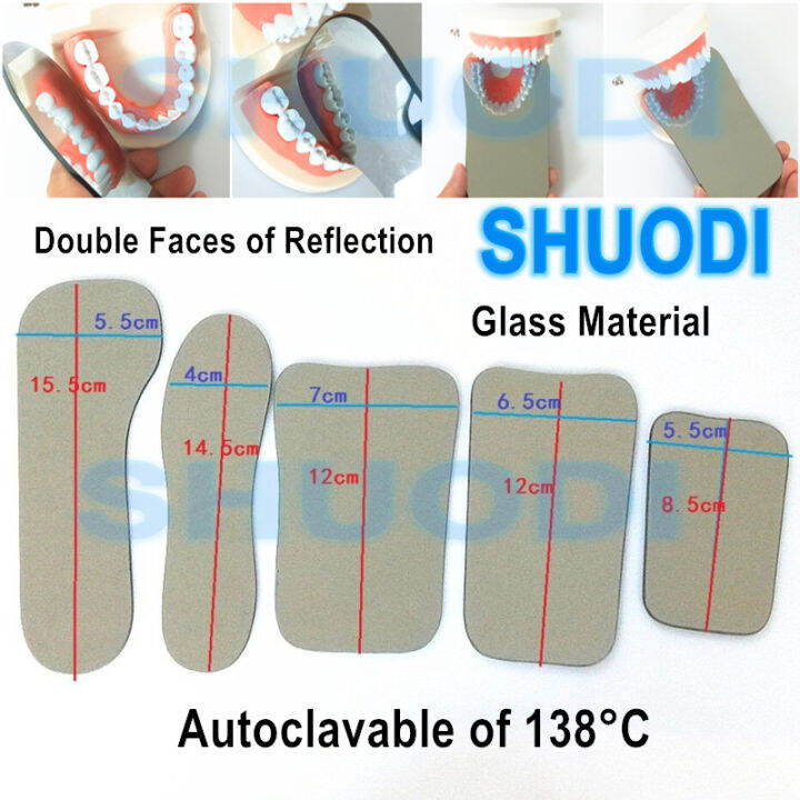 Dental DoubleSide Mirror Reflector Glass Dental Orthodontic Teeth