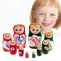 Wooden Handmade Wood Matryoshka Matryoshka Dolls Toys Girls Russian Nesting Dolls Kids Doll Toy Crafts Children Birthday Gifts