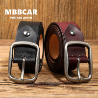 MBBCAR เครื่องมือสไตล์ผู้ชาย2023ฤดูใบไม้ร่วงใหม่ของขวัญผู้ใหญ่เข็มขัดทำด้วยมือผู้ชายหนังแท้ผักดอกเบญจมาศทองแดงหัวเข็มขัดเล็บญี่ปุ่นแบบย้อนยุคหนัง