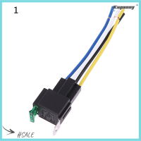 Kupanny รีเลย์30A 5Pin 4Pin มีแรงดันขดลวดฟิวส์12V 24V รีเลย์ DC รีเลย์รถ