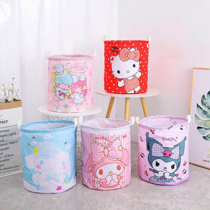 Kawaii Sanrio Foldable Laundry Basket My Melody Kuromi Cinnamoroll ...