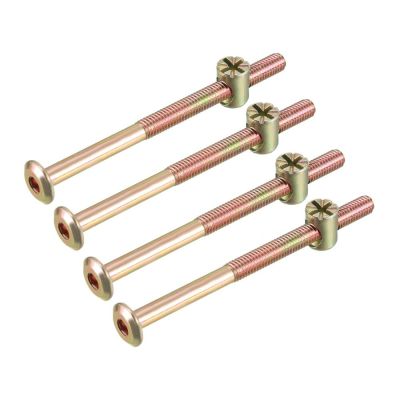 Uxcell 4set Furniture Bolt Nut Set M6x70/75/80/85/90/100mm M6 Hex Socket Screw with Barrel Nuts Phillips-Slotted Zinc Plated New Nails Screws Fastener