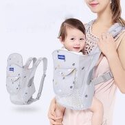 Địu em bé sơ sinh 4 tư thế có đỡ cổ đa năng cho bé mặt lưới thoáng khí gọn